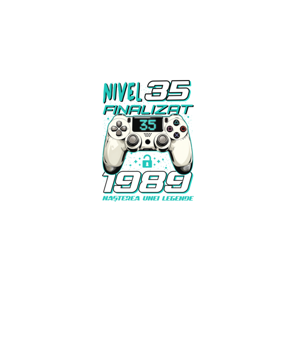 Nivel finalizat 35 1990 model negru pe tricou