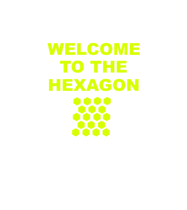 Welcome to the hexagon model roșu pe tricou