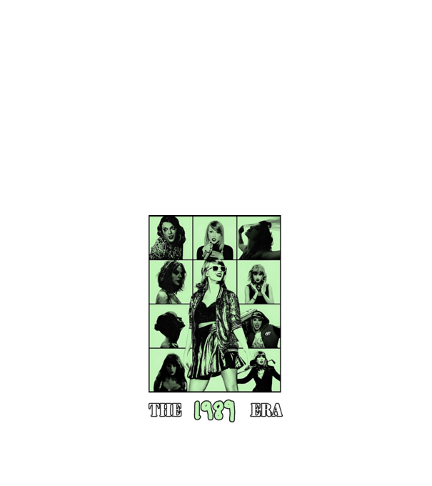 Taylor Swift ERAS green model negru pe tricou