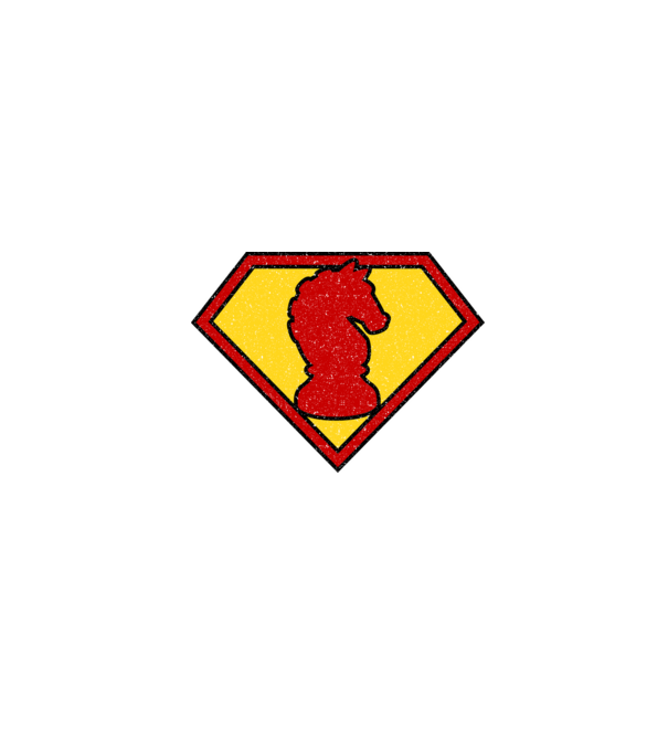 SuperChess cal de șah model turcoaz pe tricou