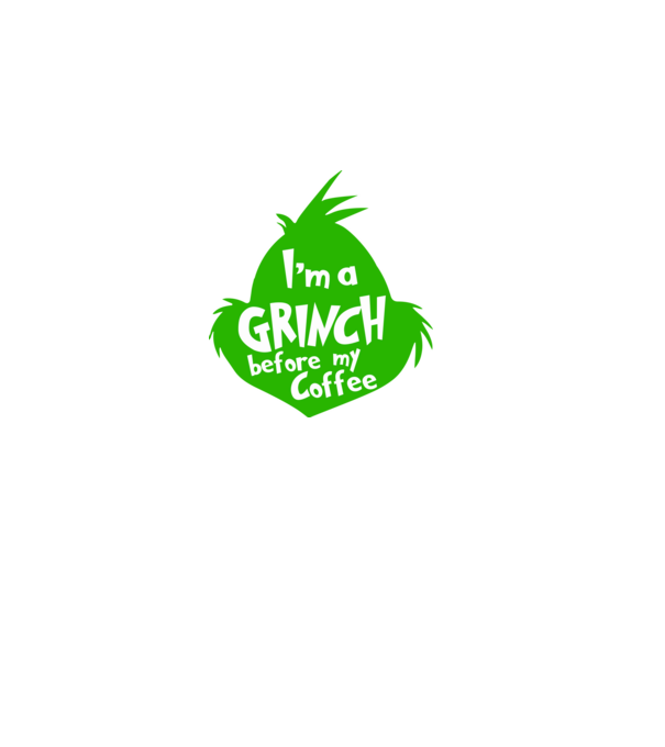Grinch before coffee model negru pe tricou