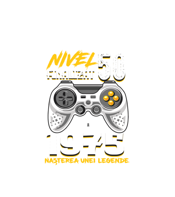 Nivel Finalizat 50 model alb pe tricou