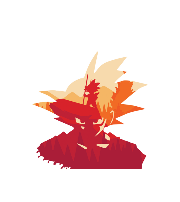 goku head model alb pe tricou