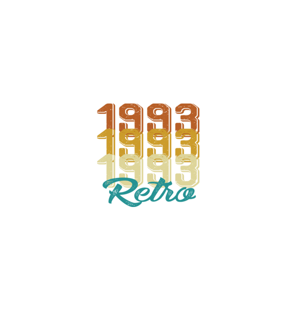 Retro 1993 model negru pe tricou