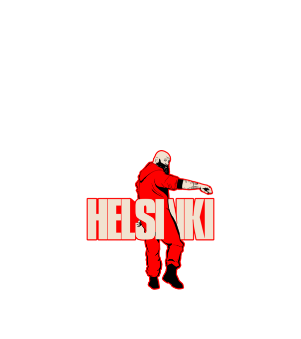 helsinki la casa de papel model negru pe tricou