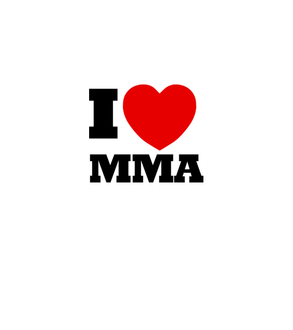 MMA LOVE model alb pe tricou