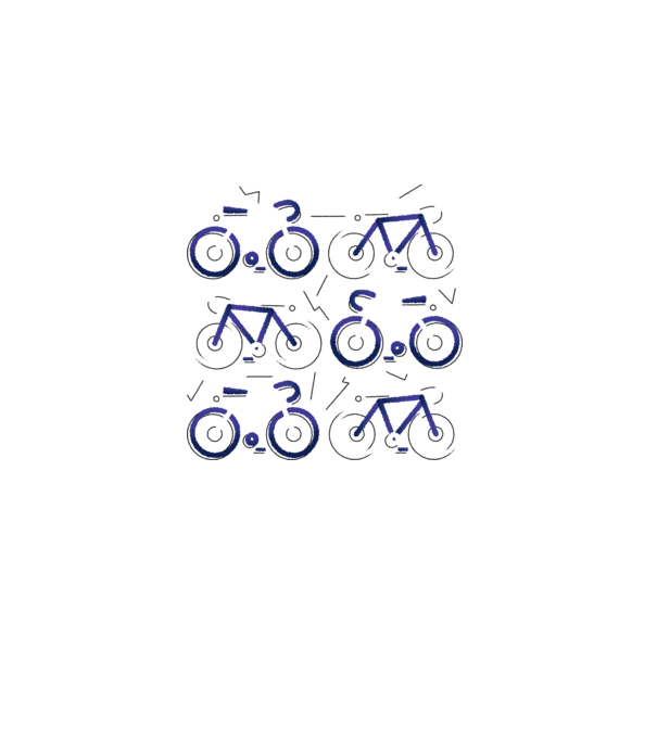 Bikes model gri pe tricou