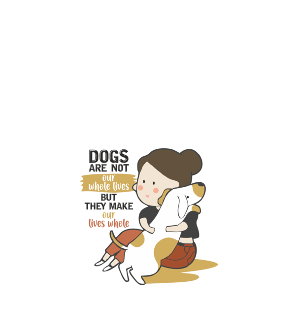 Dogs make our lives whole model alb pe tricou