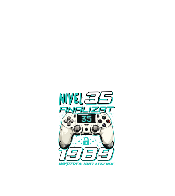 Nivel finalizat 35 1990 model alb pe tricou