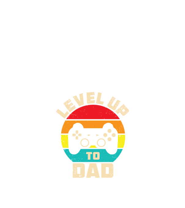 Level Up Dad model negru pe tricou