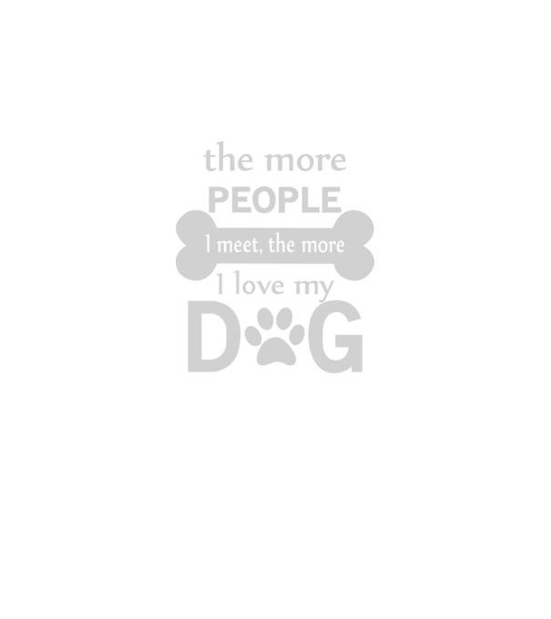 The more people i meet model negru pe tricou