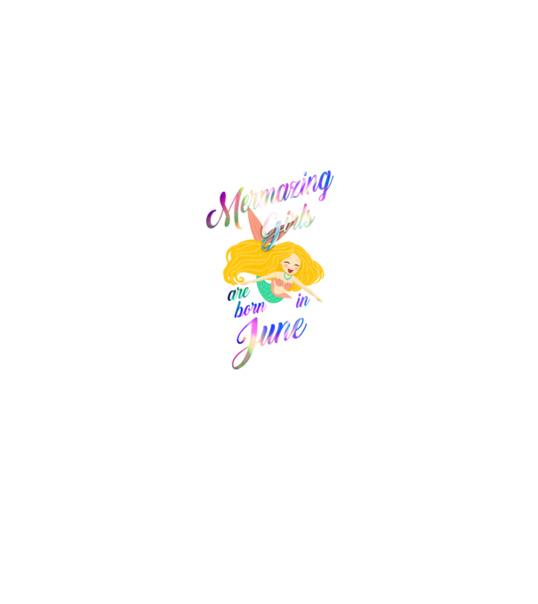 Mermazing girls are born june model negru pe tricou