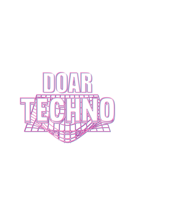 Doar techno model alb pe tricou