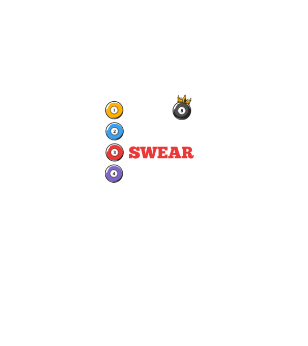 Aim swear shoot repeat - biliard v2 model gri pe tricou
