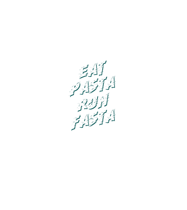 eat pasta run fasta model negru pe tricou