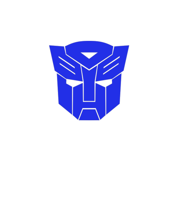 Autobot model alb pe tricou