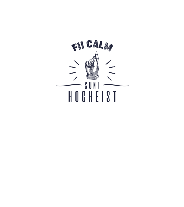 Fii calm, sunt HOCHEIST model alb pe tricou