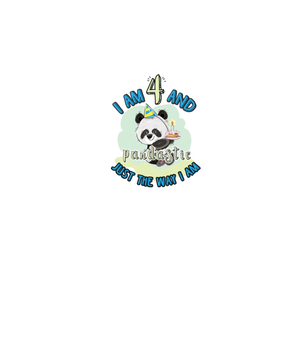 PANDASTIC 4 model alb pe tricou