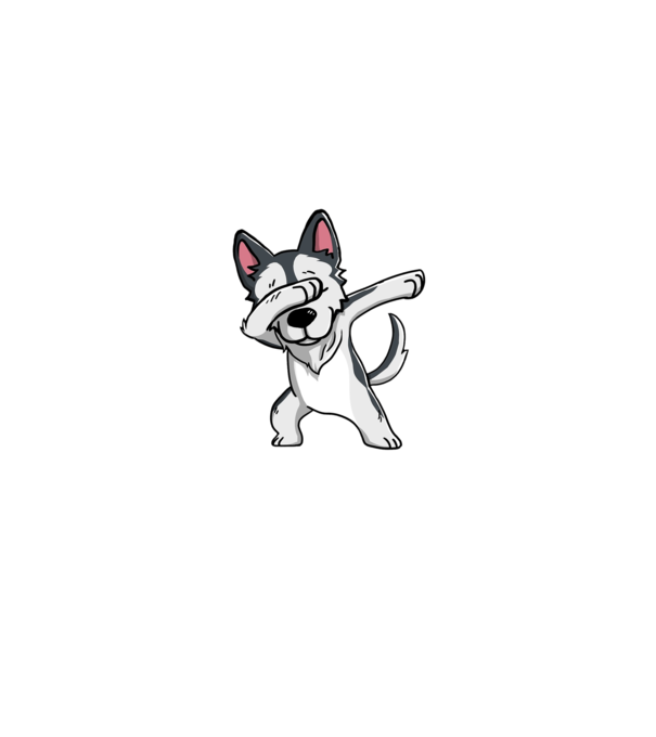 Husky DAB model negru pe tricou