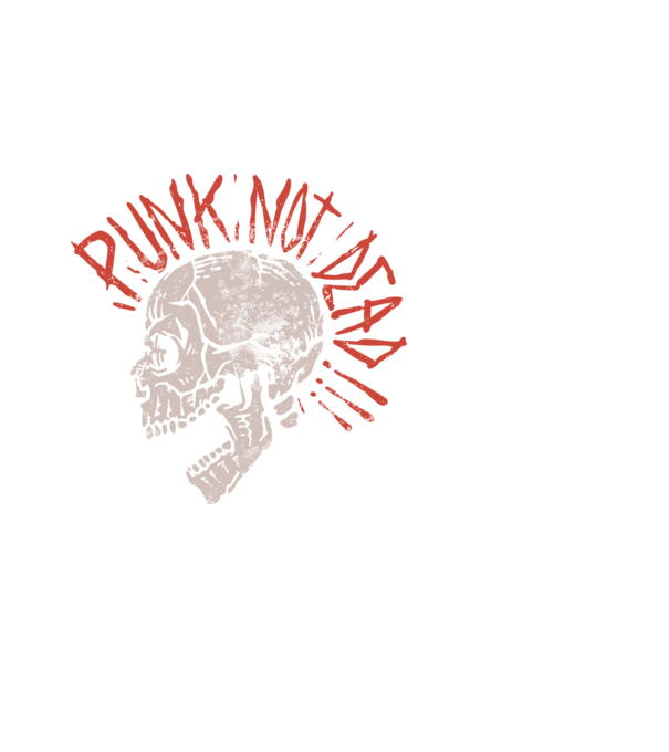 Punk Not Dead model alb pe tricou