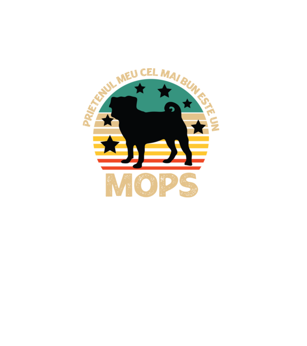 Prietenul meu cel mai bun este un mops model turcoaz pe tricou