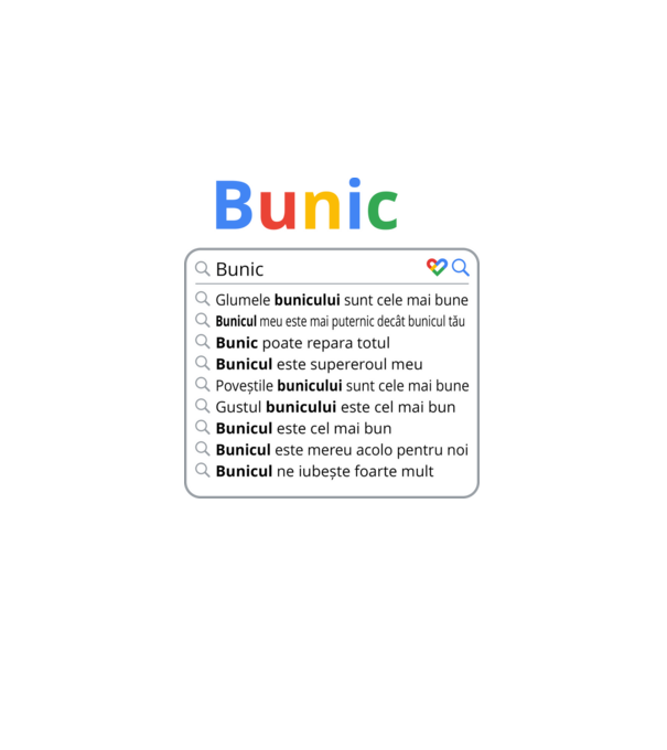 căutare Google Bunic model negru pe tricou