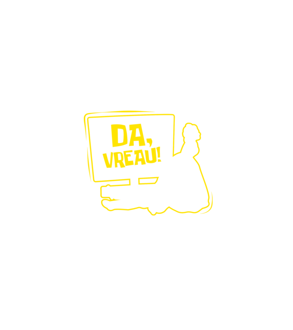 Da, vreau! model negru pe tricou