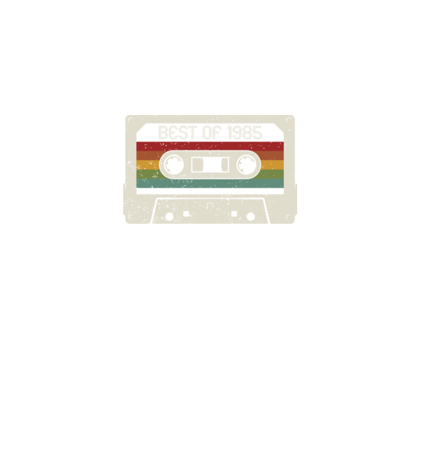retro tape 1985 vintage model negru pe tricou