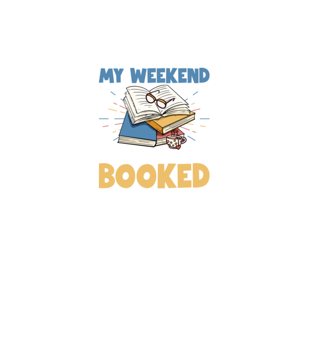 My weekend booked model negru pe tricou