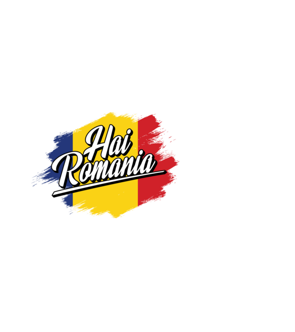 Inscripție cu steag model alb pe tricou