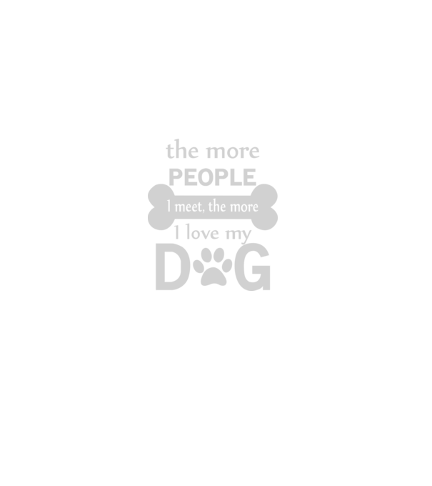 The more people i meet model negru pe tricou