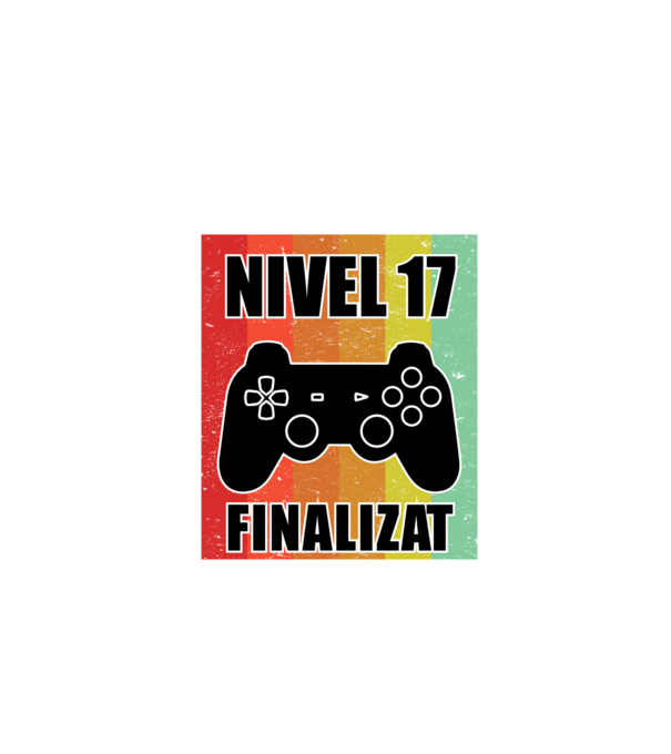 Nivel 17 finalizat model negru pe tricou