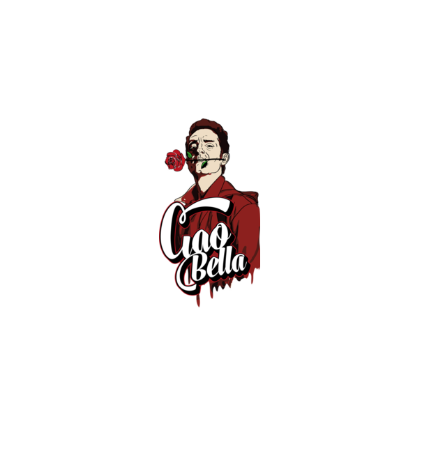 ciao bella berlin rose model negru pe tricou