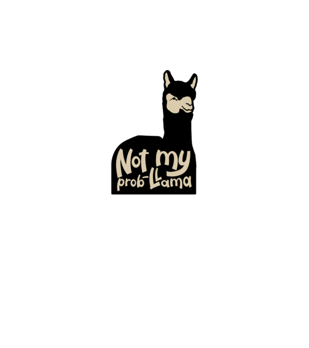 Not my problama model alb pe tricou