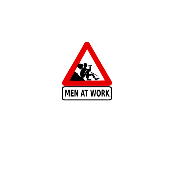men at work model gri pe tricou