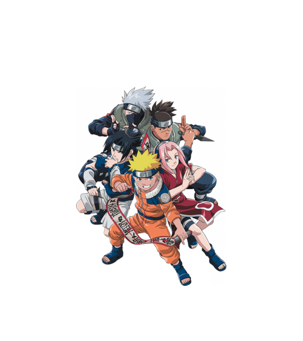 NARUTO model alb pe tricou