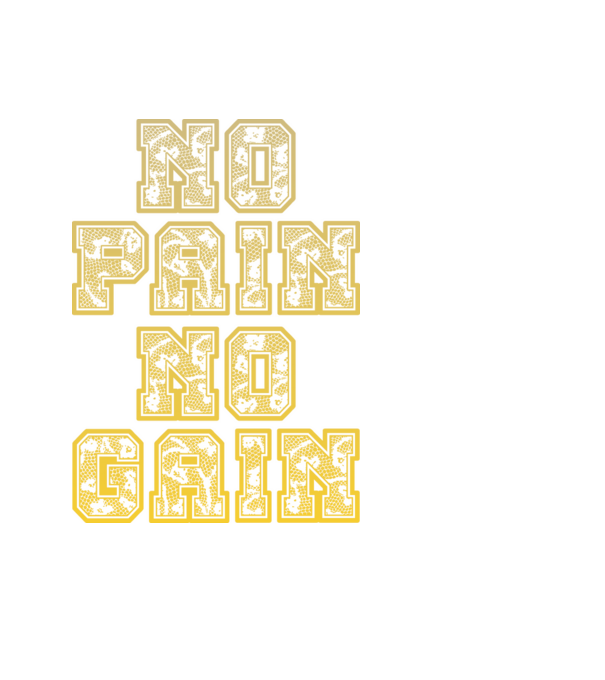 No Pain No Gain model negru pe tricou
