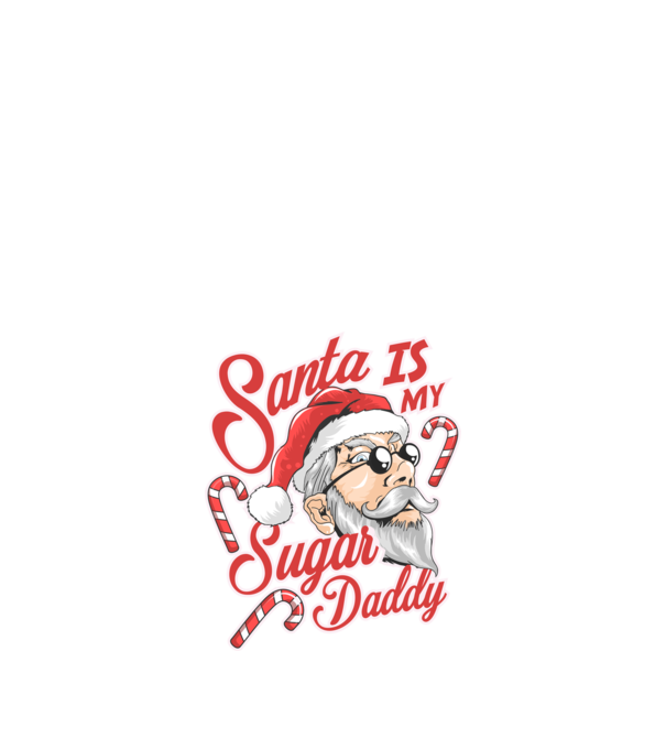 Santa is my sugar daddy model negru pe tricou