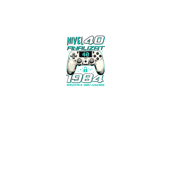 Nivel finalizat 40 1985 model negru pe tricou