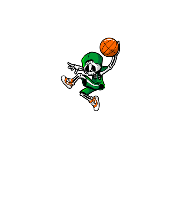 Basketbone model gri închis pe tricou
