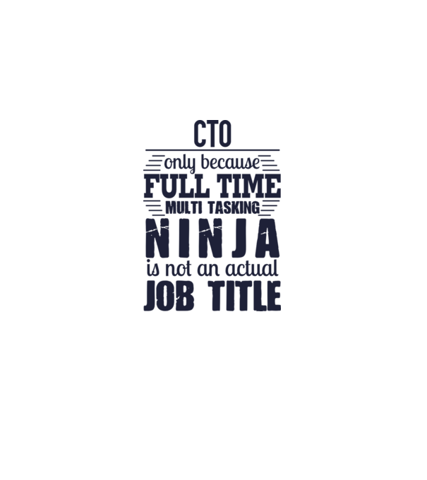 CTO-full time ninja model alb pe tricou