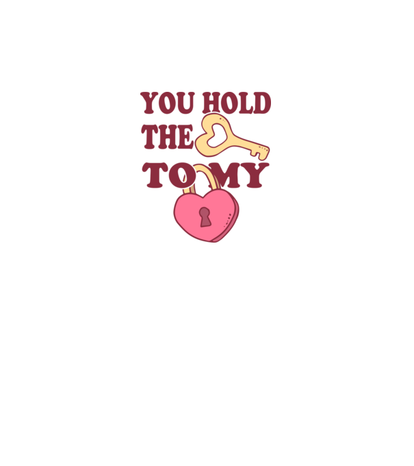 you hold the key to my heart model alb pe tricou