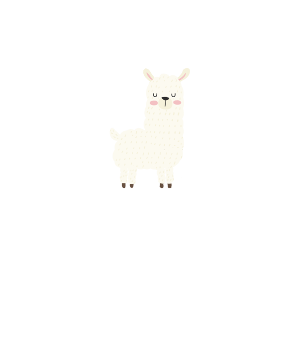 Alpaca model alb pe tricou