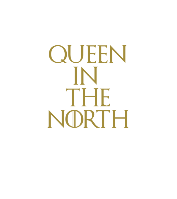 Queen in the North model negru pe tricou