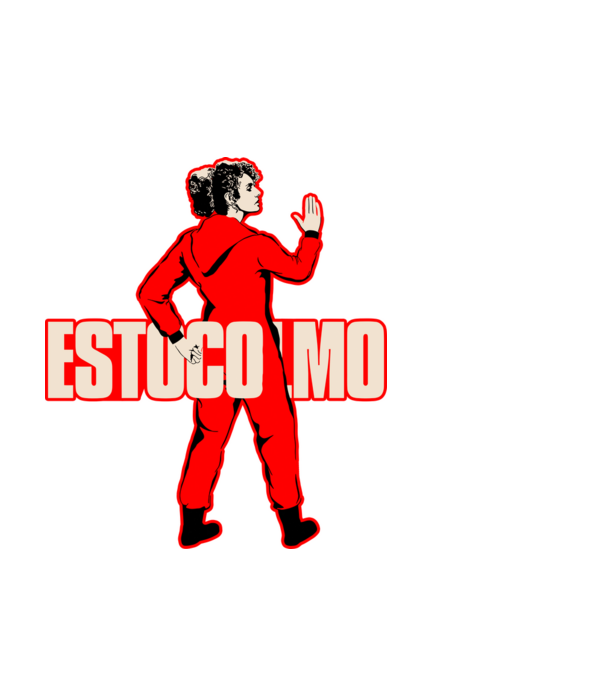 stockholm la casa de papel model alb pe tricou