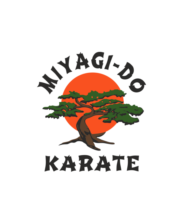 Miyagi-do karate cobra kai model alb pe tricou