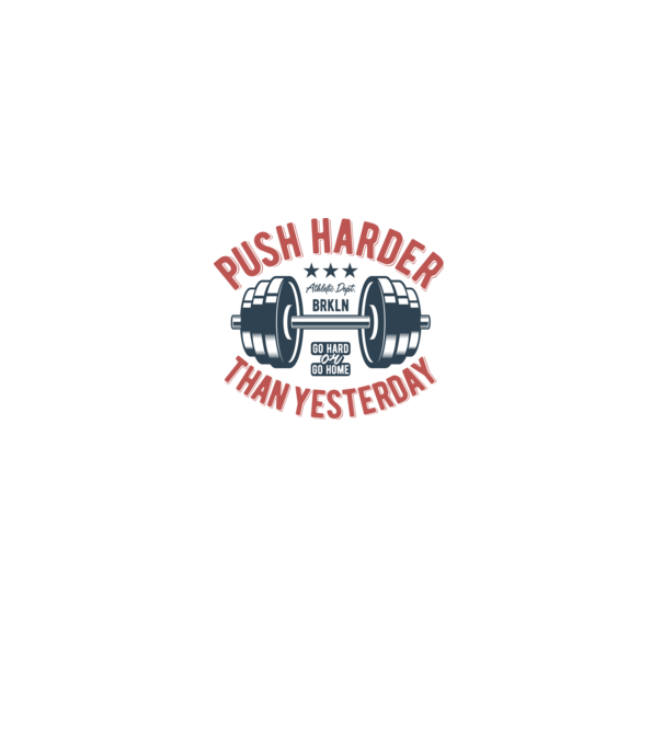 push harder model gri pe tricou