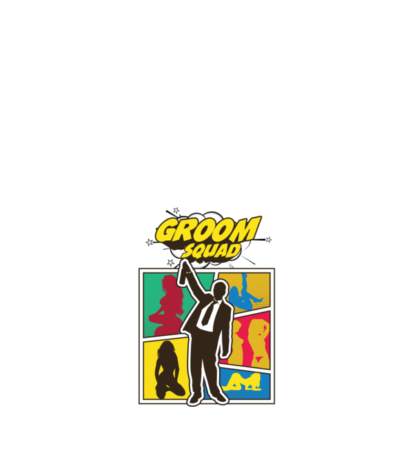 Comic Groom Squad model nisipiu pe tricou
