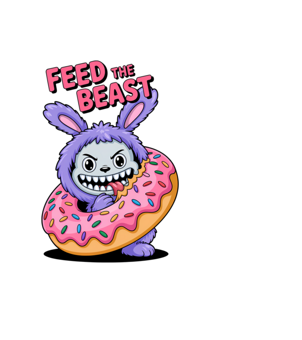 Feed the beast model albastru deschis pe tricou