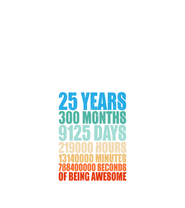 25 years of being awesome model negru pe tricou